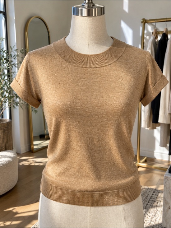 Banana Republic Sweaters - Vintage Banana Republic Silk Wool Cashmere Sweater Top Tan Brown Small
